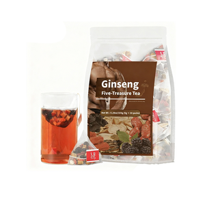 Té de Ginseng Cinco Tesoros, Crudo, en Bolsitas de 5g x 30 (Etiqueta de Doble Cara), 100% Hierbas Naturales, Té Saludable, Tonifica el Qi, Nutre la Sangre y el Yin - Product Image 1