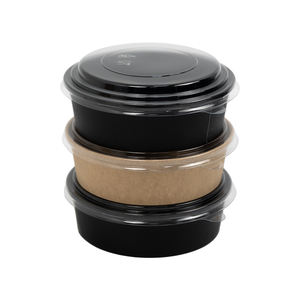 Bol en papier kraft biodégradable de qualité alimentaire, écologique, étanche, avec couvercle transparent pour salade et soupe - Product Image 5