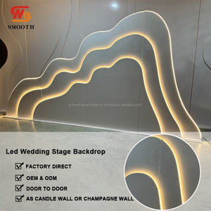 ฉากหลังอะคริลิค LED สำหรับงานแต่งงานแบบเรียบฉากหลังสำหรับตกแต่งเวทีงานแต่งงานที่อบอุ่น - Product Image 2