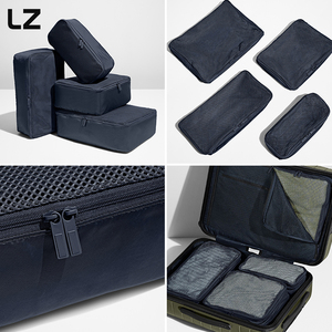 LZ Cubes d'emballage en maille respirante 4 Set avec trousse de toilette Organisateurs de compression légers pour valises Voyage et <span class=keywords><strong>camping</strong></span> - Product Image 1