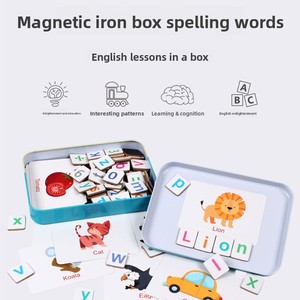 Juguete Educativo de Madera <span class=keywords><strong>para</strong></span> Niños Konig Kids, Diseño 3D de Números y Letras, Rompecabezas de Aprendizaje del Inglés, Juguetes Educativos Montessori - Product Image 1
