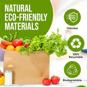 Sacs en papier kraft personnalisés de luxe avec logo imprimé, marron et blanc, pour les promotions en supermarché, utilisant des matériaux recyclés - Product Image 5