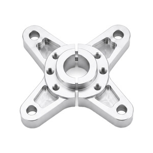 Brida de sujeción en forma de estrella de aluminio, fresada por CNC, personalizada OEM, con montura de 4 mordazas tipo araña, para conexión de robots y automatización, con mecanizado por electroerosión por hilo (EDM) - Product Image 2