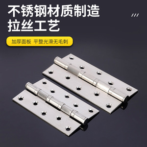 บานพับประตูสแตนเลส 5x3x3.0 180 องศา ดีไซน์มินิมอล ใช้กับตู้และหน้าต่าง - Product Image 2