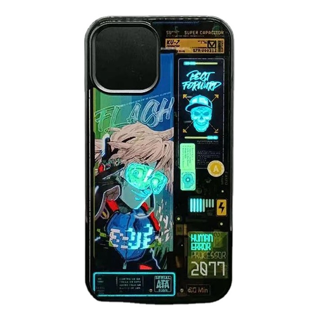Flashing LED Mobile Phone Case with Sound Voice Control New Year Chinese New Year Valentine's Day Diwali Active Light Phone Case