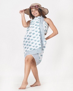 Wholesale for Cotton Hand Block Print Sarong Women Cover Up High Waist <b>Bikini</b> Wrap Split Beach <b>Skirt</b> Printed - Product Image 3