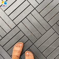 44 pièces de dalles de terrasse à emboîtement, dalles de sol, dalles de sol extérieures, 12''x12'' en noir pour véranda, bord de piscine, balcon, cour