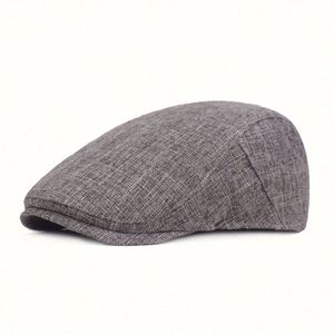 Casquette Gatsby unisexe marron unie plate style newsboy/béret/cabbie - Product Image 4