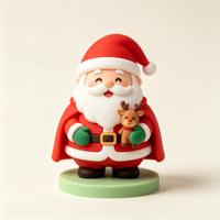 Figuras Coleccionables de Vinilo PVC Personalizadas al por Mayor, Caja Sorpresa con Santa Claus, Muñeco de Nieve y Reno Navideños