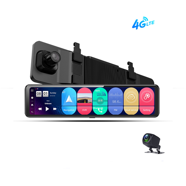 1080P 11.26 Inch Android 4G Dash Cam GPS WIFI ADAS With 4G+32G Dual Lens Rearview Mirror Auto Drive Recorder 1-Year Warranty