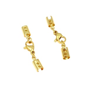 Stainless Steel Leather Cord <b>Clips</b> Gold Rose Gold <b>Silver</b> Lock Clasps For Bracelet Necklace Jewelry Making Accessories - Product Image 4