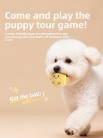 Mini jouet sonore en peluche élastique pour animaux de compagnie, pour chiens et chats, anti-ennui, résistant aux morsures, interactif, à rebond lent, anti-stress