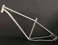 Cadre de vélo en titane GR9 usiné sur mesure par CNC pour route/VTT/gravel, tubes coupés à chaud ultra-légers, haute stabilité et performance.