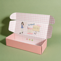 Boîte d'expédition en carton ondulé recyclé écologique personnalisée avec doublure en mousse, logo personnalisé, emballage haut de gamme pour les petites entreprises, utilisation cosmétique