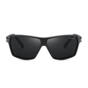 Lunettes de soleil sport grises Jack, monture TR90, verres polarisés UV400 TAC, design carré, style monture intégrale - Product Image 4