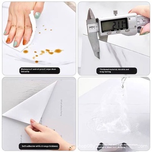 Autocollants muraux en PVC géométriques 3D en marbre modernes, imperméables, résistants à l'humidité, ignifuges et autocollants pour la <span class=keywords><strong>cuisine</strong></span> et le salon - Product Image 4