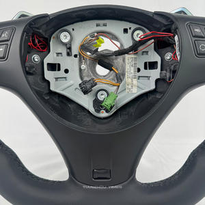 Volante de Cuero con Calefacción y Vibración para <span class=keywords><strong>BMW</strong></span> Serie E, Compatible con <span class=keywords><strong>BMW</strong></span> E43 328i E90 X3 E83 E30 Z4 E85 E55 Serie 1 E87 - Product Image 6