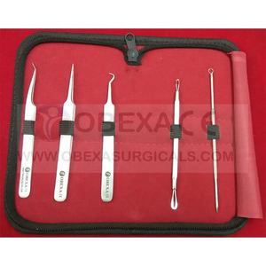 Kit professionnel OBEXA de pinces à épiler en acier inoxydable pour points noirs et extensions de cils avec pointes pointues - Product Image 2