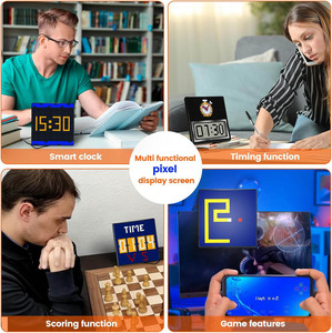 ไฟ <span class=keywords><strong>LED</strong></span> ความละเอียดสูงแบบตั้งโปรแกรมได้, นาฬิกาตกแต่งบรรยากาศตั้งโต๊ะแผงพิกเซลไฟหน้าจออัจฉริยะแบบ DIY - Product Image 2