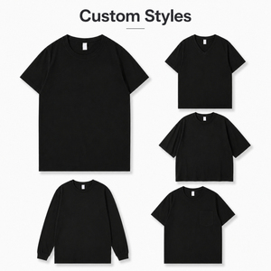 Camiseta Oversize Lisa con Logotipo Personalizado, Algodón Peinado de Alto Gramaje, Ropa para Hombre, Streetwear, Servicio de Impresión Gráfica, Proveedor Líder - Product Image 4