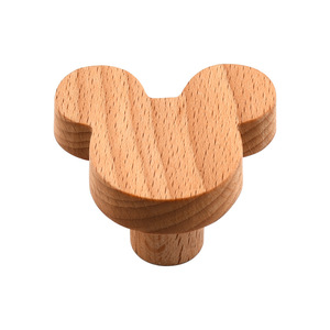Wooden Handle Novelty Shape Cabinet <b>Door</b> Knob Durable <b>Rustic</b> Style - Product Image 2