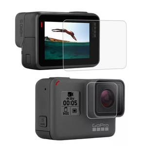 Factory <strong>2</strong> in 1 Tempered Glass <strong>LCD</strong> Screen Protector and Lens Film Protector for <strong>GoPro</strong> <strong>Hero</strong> 7 6 5 Black Action Camera - Product Image 2