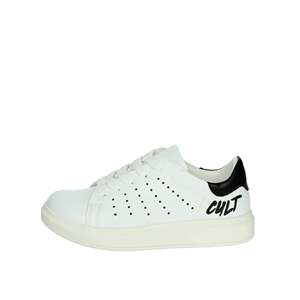 Zapatillas Deportivas Infantiles Cult Blancas y Negras Talla 33 Estilo Baloncesto - Product Image 1