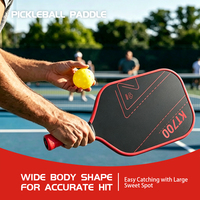 Raquette de pickleball Guanlin-58 FC KT700 16mm en fibre de verre imitation carbone, très vendue, pour l'entraînement et le divertissement, tendance et de haute qualité