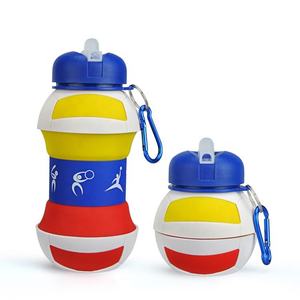 Bouteille d'eau pliable en silicone sans BPA, personnalisable avec logo, pour festivals, activités de plein air et enfants - Product Image 5