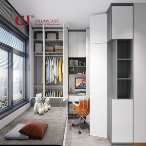 Custom libero combinazione guardaroba moderno bianco portatile armadi vestiti <span class=keywords><strong>armadio</strong></span> sistema di acciaio mobili per soggiorno - Product Image 2