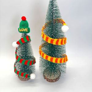 Mini écharpe de Noël 30 cm, accessoire en peluche, petite écharpe, décoration de Noël, écharpe tricotée en fil, décoration de Noël - Product Image 3