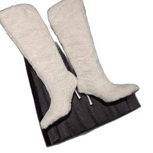 Botas de tacón de aguja con punta, de piel cálida, hasta la rodilla, estilo europeo-americano para mujer, novedad 2026, botas de caballero de tacón alto por debajo de la rodilla - Product Image 5