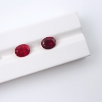 Rubin in Taubenblutrot 10*8mm 4ct Laborgezüchtete Lose Edelsteine Großhandel Lagerbestand für Schmuckherstellung Ovaler Schliff Hohe Qualität Direkt ab Werk