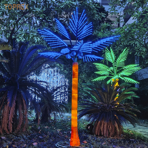Ngoài trời Led <span class=keywords><strong>Tree</strong></span> RGB Màu nhiệt đới <span class=keywords><strong>UV</strong></span> thắp sáng nhân tạo led cây cọ với dừa 275 cm cho Giáng sinh trang trí đường phố - Product Image 5