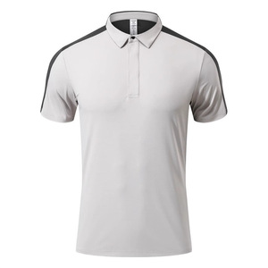 Ice Blue Short Sleeve Polo Shirt With White Stripes For Team Uniforms And Promotional Use - Product Image 4