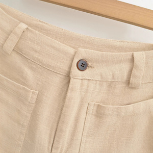 Nuovo Modello 2026: <span class=keywords><strong>Pantaloni</strong></span> Casual a Vita Alta in Cotone e <span class=keywords><strong>Lino</strong></span>, Gamba Larga, Nuovi <span class=keywords><strong>Pantaloni</strong></span> <span class=keywords><strong>Slim</strong></span>-fit Larghi e Dritti da Donna per l'Autunno - Product Image 3