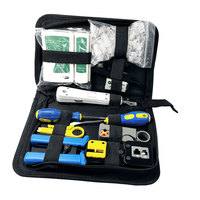 Kit Outils Professionnels de Réparation Câble Réseau RJ45 Ethernet RJ11 RJ12 avec Pince à Sertir Dénuder et Testeur de Câble LAN