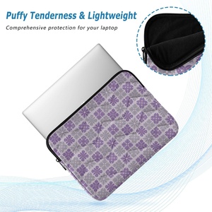 Custom Purple Hawaiian Palaka Quilt Print <b>Computer</b> Messenger Laptop Briefcase <b>Accessories</b> Grid Protective Case Laptop Sleeve - Product Image 4