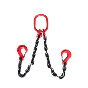 Sangle en acier à câble métallique, <span class=keywords><strong>double</strong></span> crochet, quatre crochets, anneau de levage, grue de levage, acier allié de qualité G80 - Product Image 1