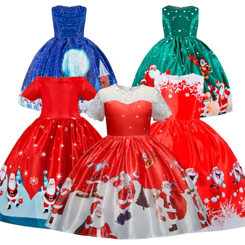 Robes de noël et de nouvel an pour fille, vêtements princesse de fête, Cosplay,