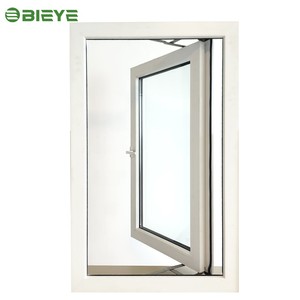 Fenêtre à battant moderne en <span class=keywords><strong>PVC</strong></span> avec <span class=keywords><strong>double</strong></span> <span class=keywords><strong>vitrage</strong></span> trempé et moustiquaire magnétique pour maison et bureau - Product Image 4