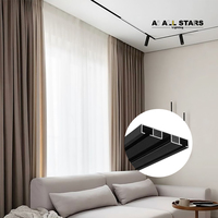 Rails de plafond tendu intérieurs russes, rails à double poulie, accessoires, profilés en aluminium pour plafond tendu noir et blanc