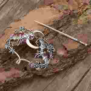 Barrettes à cheveux celtiques pour femmes, épingles à cheveux lune celtique, pinces à cheveux vikings nordiques, bâtonnets à cheveux nœud celtique, barrettes à cheveux en métal - Product Image 3