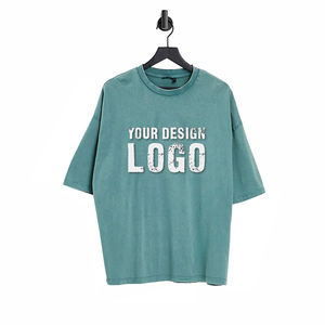 T-shirt décontracté pour homme, couleur unie, style vintage, effet vieilli, coupe ample, épaules tombantes, manches courtes, grande taille, haute qualité - Product Image 3