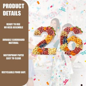 Vassoio in Cartone Riempibile Impermeabile Scatola in Cartapesta per Salumi e Dolci - 12 Pollici Decorazioni per Feste e Conservazione Alimenti (26 Forme) - Product Image 4