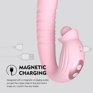 Vibrateur télescopique rotatif à léchage de langue, rechargeable par USB, étanche IPx6, masturbateur féminin, jouet sexy, stimule l'orgasme pour femme - Product Image 5