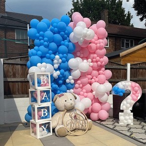 Palmy chaud rose <span class=keywords><strong>bleu</strong></span> <span class=keywords><strong>ballon</strong></span> guirlande arc Kit confettis ballons en Latex pour garçons filles sexe révéler décorations bébé douche décor - Product Image 3