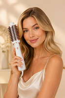 Brosse à air chaud en céramique 1200W avec 3 réglages de chaleur et 2 vitesses, ionique, double tension, pour coiffure en salon