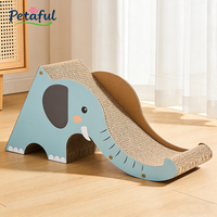 Arbre à chat en forme d'éléphant certifié FSC, design ondulé, multifonctionnel, écologique, toutes saisons, haute densité, durable