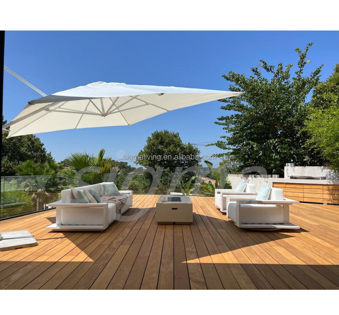 Factory New Design Patio Outdoor Furniture sofa set Large Aluminum Outdoor Garden Sofa